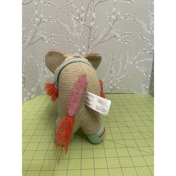 Anthropologie Plush Elephant Boho Knit Bed Room Decor Toy Stuffed Animal 2015 - Picture 3 of 10
